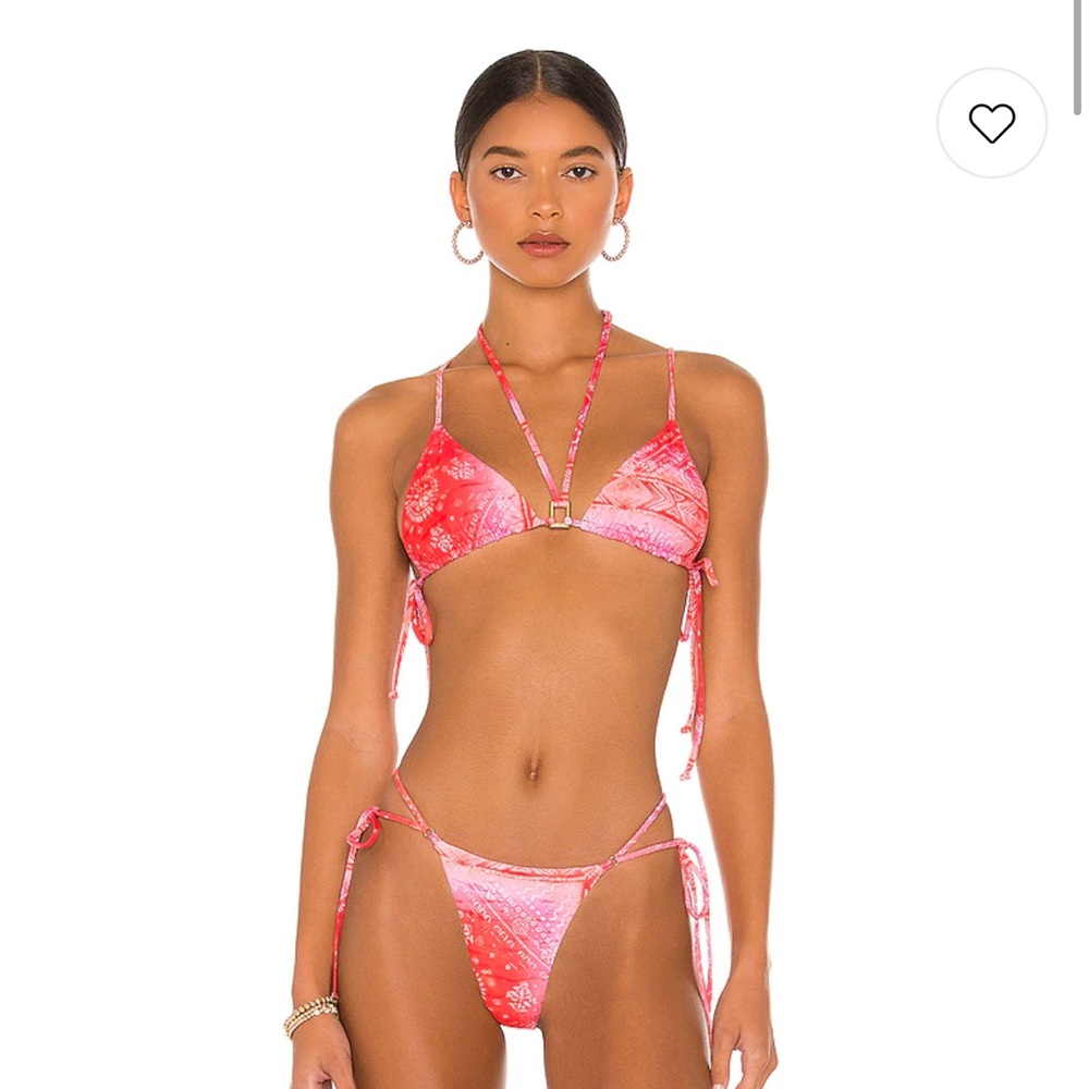 SOLD Lovewave red/pink bikini set size XXS